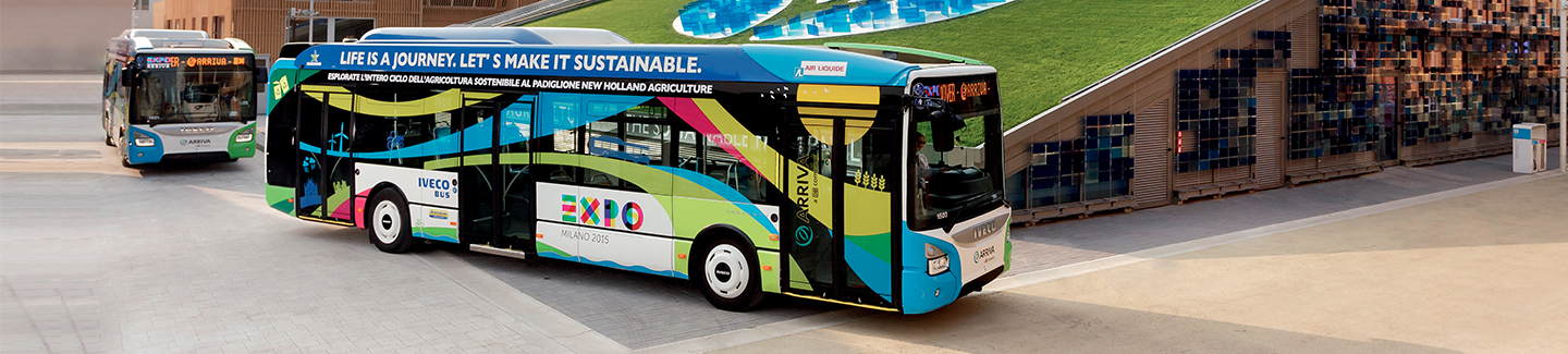 Iveco Bus предоставила для Expo 2015 автобусы, способные работать на биометане